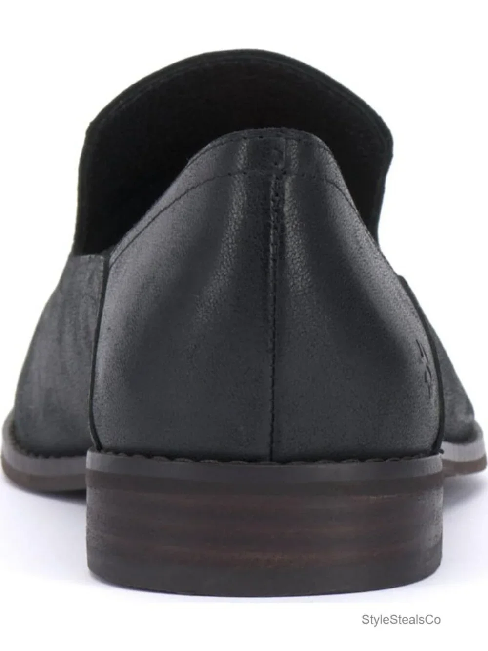 Leather Flat Loafers Slip-On Almond Toe Cushioned Insole